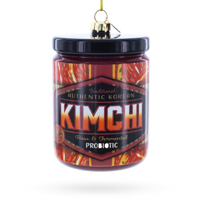 Spicy Kimchi Jar Glass Christmas Ornament
