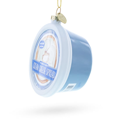Cream Cheese Spread Glass Christmas Ornament