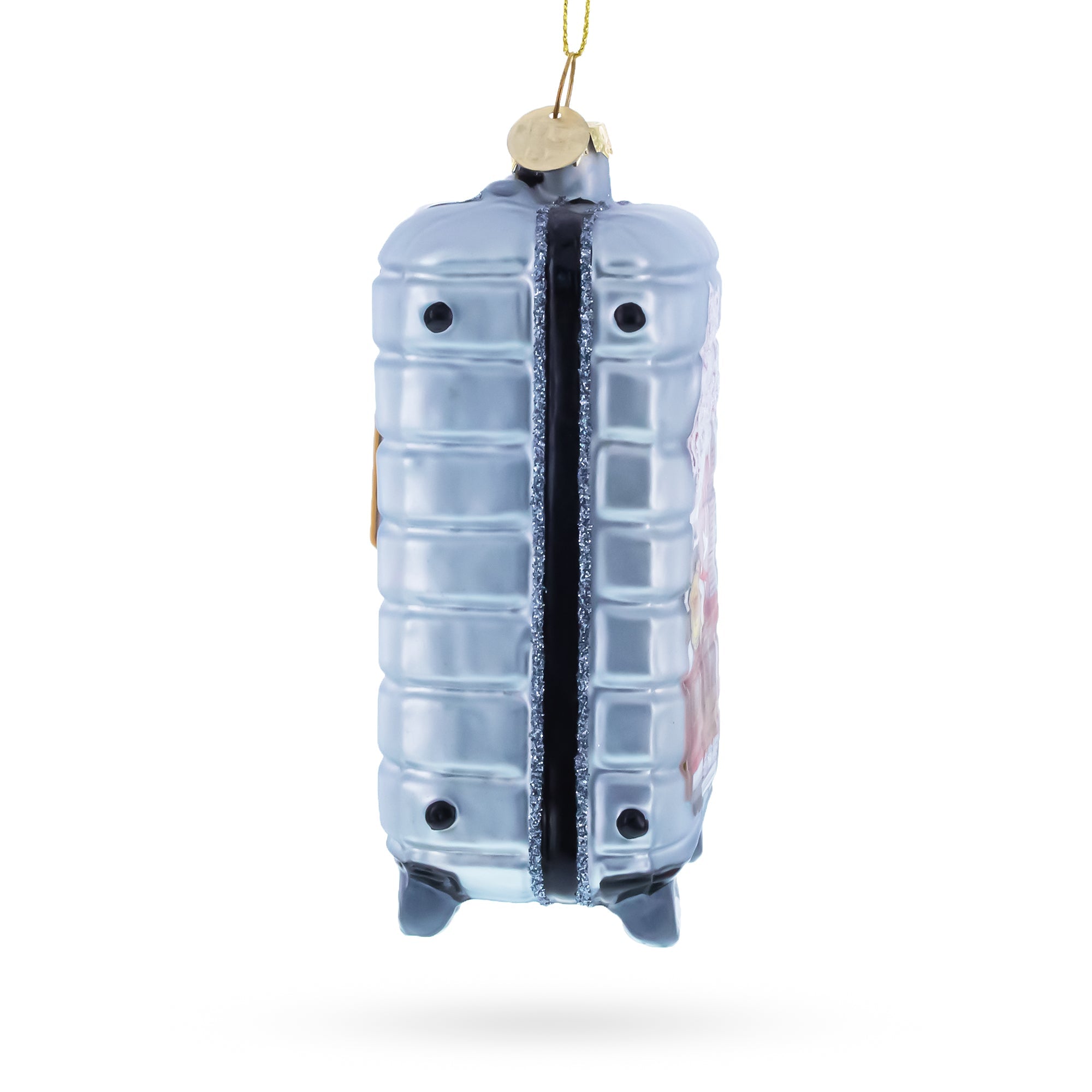 San Francisco Landmarks Suitcase Glass Christmas Ornament