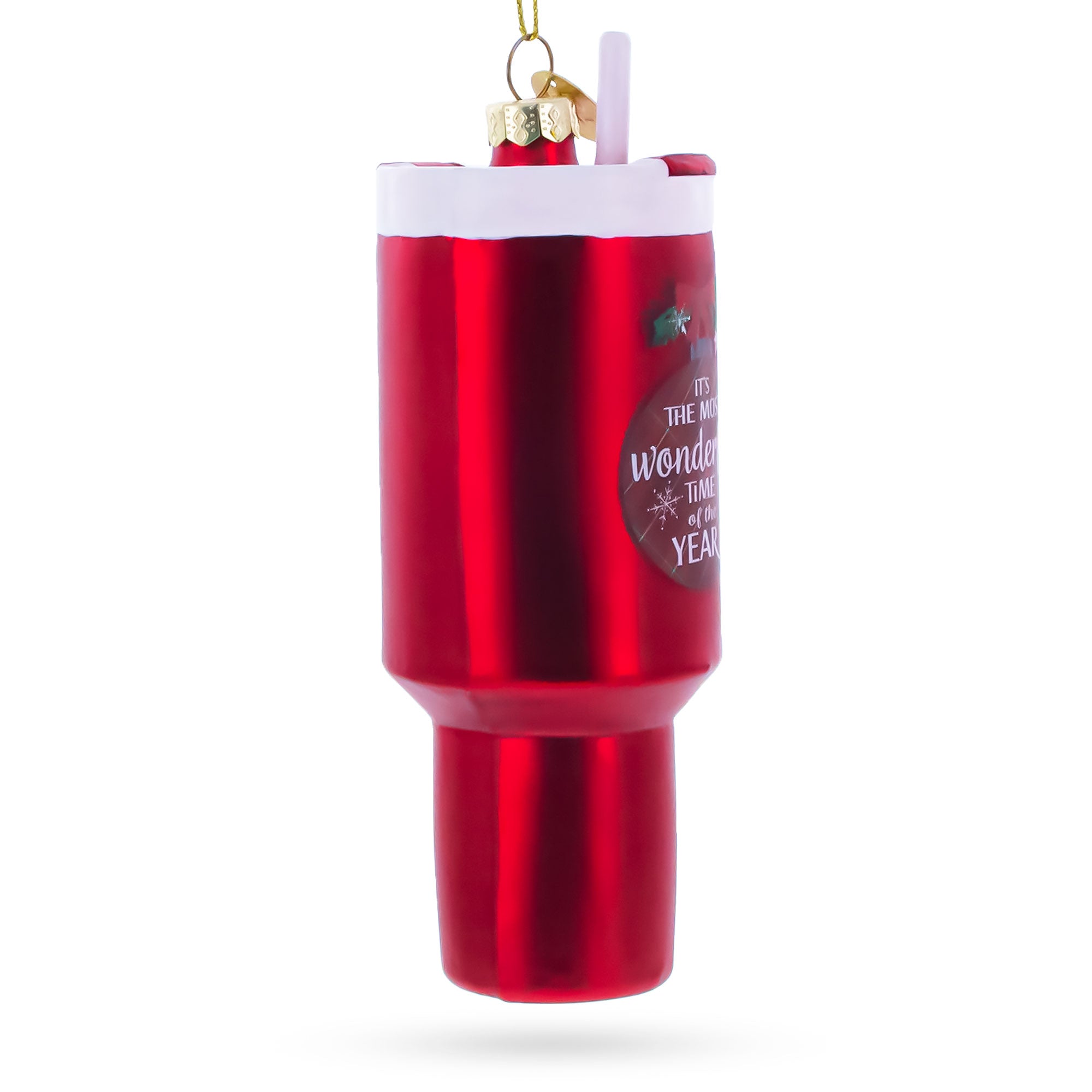 Holiday Coffee Mug Tumbler Glass Christmas Ornament