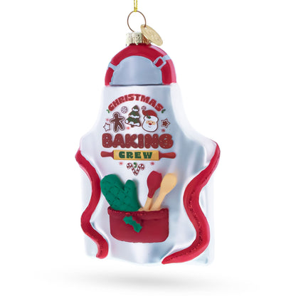 Baker’s Apron Glass Christmas Ornament