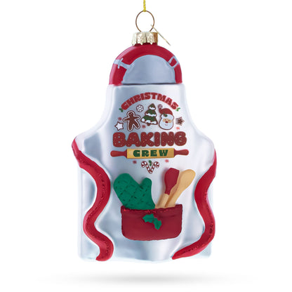 Baker’s Apron Glass Christmas Ornament