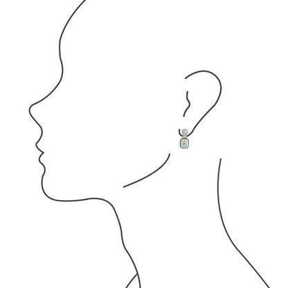 Detailed Blue Turquoise and Sterling Silver Drop Earrings Barse Jewelry