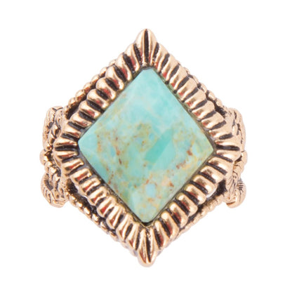Diamond Days Blue Turquoise and Golden Ring Barse Jewelry