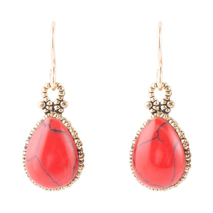 Dreamy Drop Red Howlite Earrings Barse Jewelry