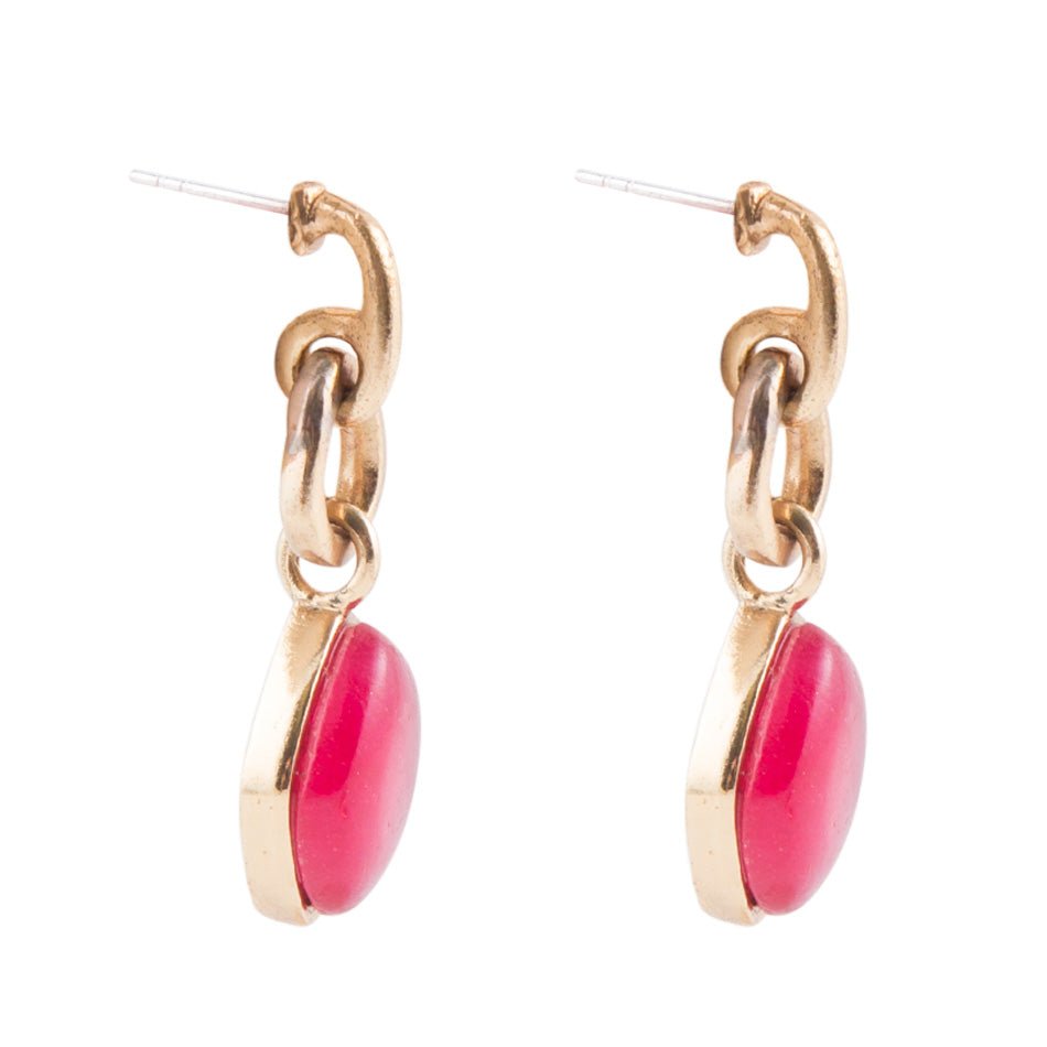 Drop Post Bordeaux Quartz Earrings Barse Jewelry