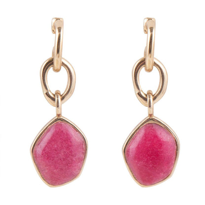 Drop Post Bordeaux Quartz Earrings Barse Jewelry