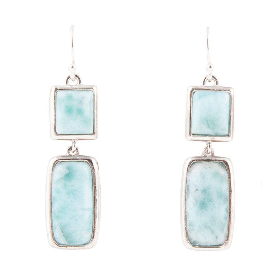 Drops of Blue Larimar Sterling Silver Earrings Barse Jewelry