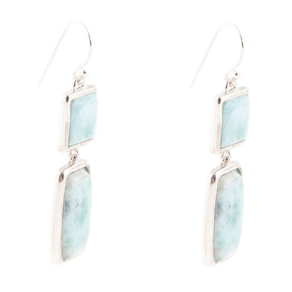 Drops of Blue Larimar Sterling Silver Earrings Barse Jewelry