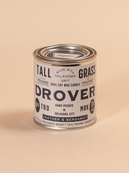 Drover: Leather + Bergamot Soy Wax Candle Tallgrass Supply