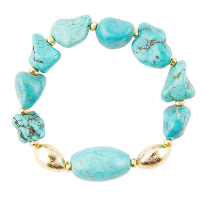 Durango Chunky Turquoise Stretch Bracelet Barse Jewelry