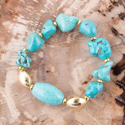 Durango Chunky Turquoise Stretch Bracelet Barse Jewelry