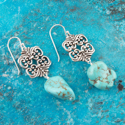 Durango Lace Turquoise Drop Earring Barse Jewelry