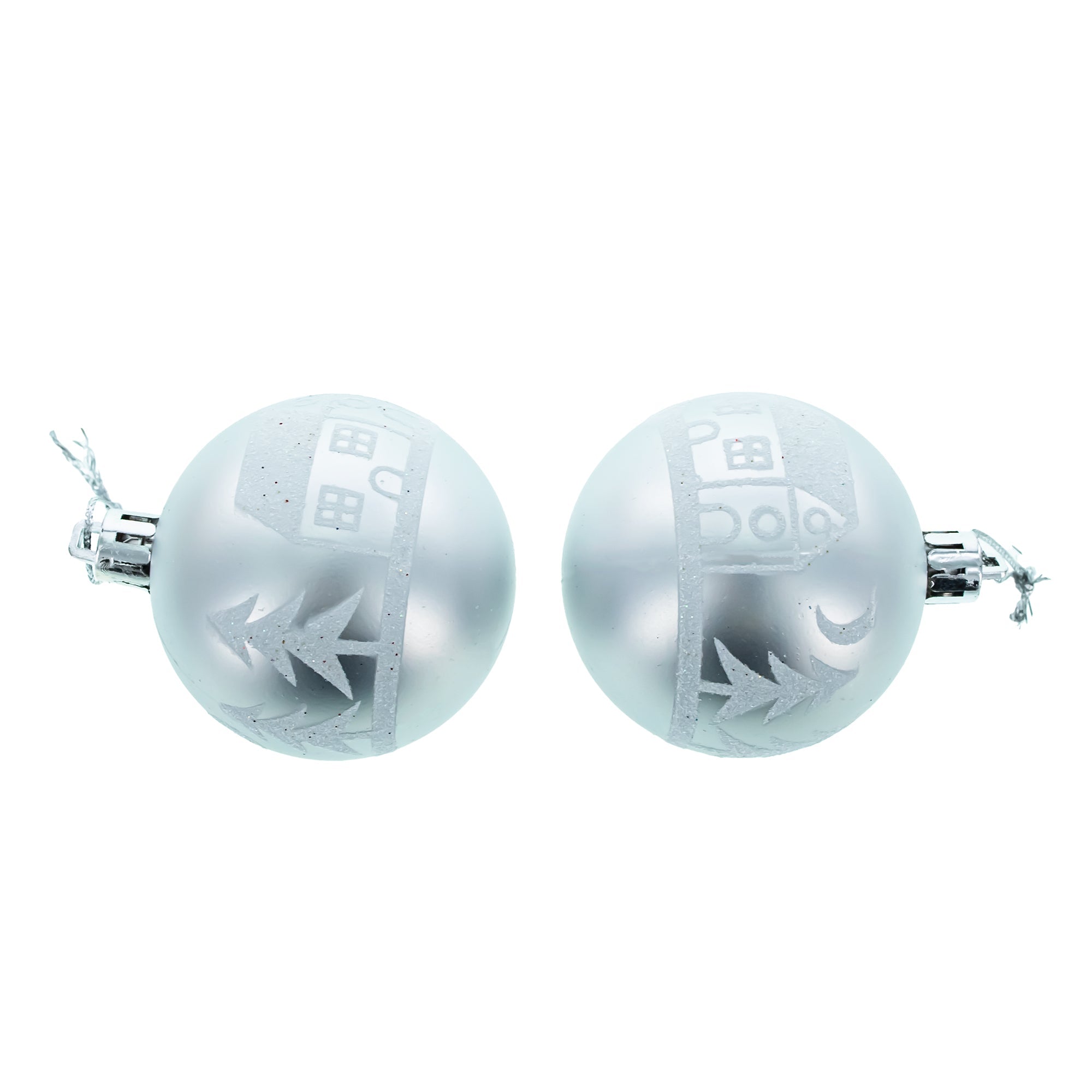 Set of 44 Multicolored Plastic Mini Ball Christmas Ornaments