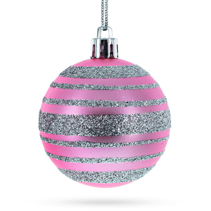 Set of 40 Pink Mini Ball Plastic Christmas Ornaments