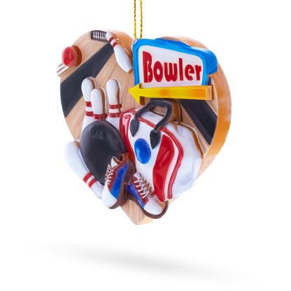 Bowler Bowling Ball with Pins Resin Christmas Ornament