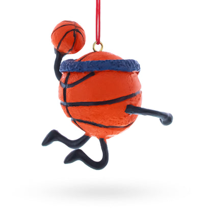 Basketball Character with Headband Resin Christmas Ornament