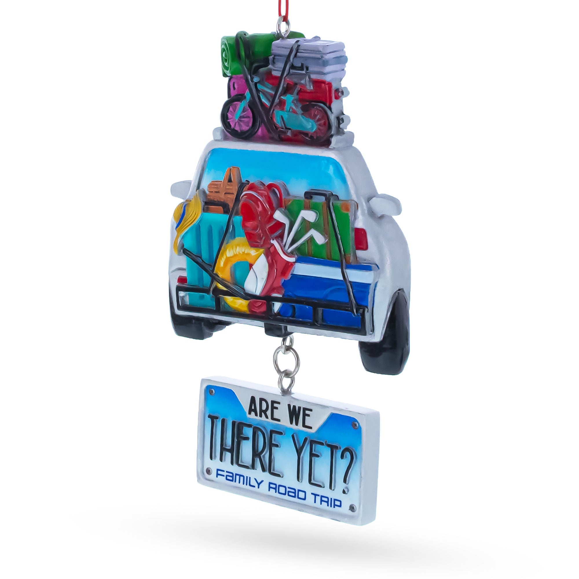Are We There Yet Family Vacation Road Trip Resin Christmas Ornament