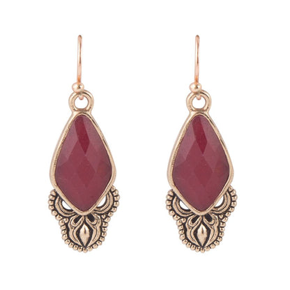 Elegant Bordeaux Quartz Earrings Barse Jewelry