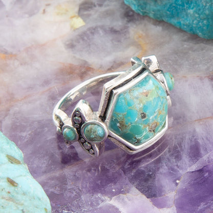 Emile Blue Turquoise and Sterling Silver Ring Barse Jewelry