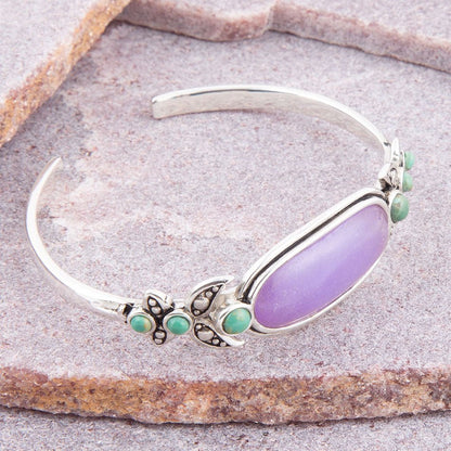 Emile Purple Quartz Sterling Silver Cuff Bracelet Barse Jewelry