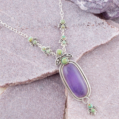 Emile Purple Quartz Sterling Silver Pendant Necklace Barse Jewelry