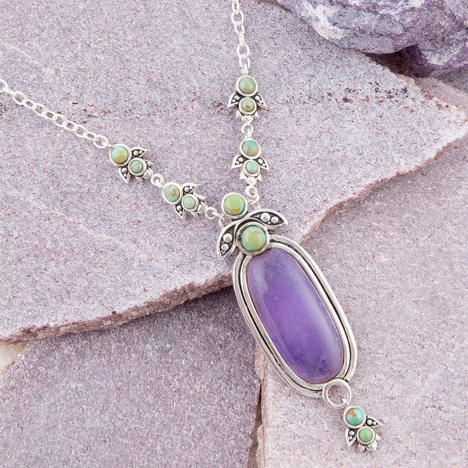 Emile Purple Quartz Sterling Silver Pendant Necklace Barse Jewelry