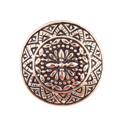 Engraved Golden Bronze Statement Ring Barse Jewelry