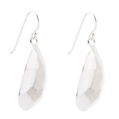 Faceted Sterling Silver Drop Earrings Barse Jewelry