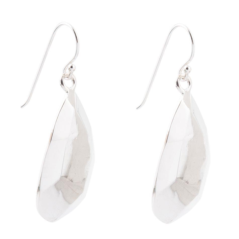 Faceted Sterling Silver Drop Earrings Barse Jewelry