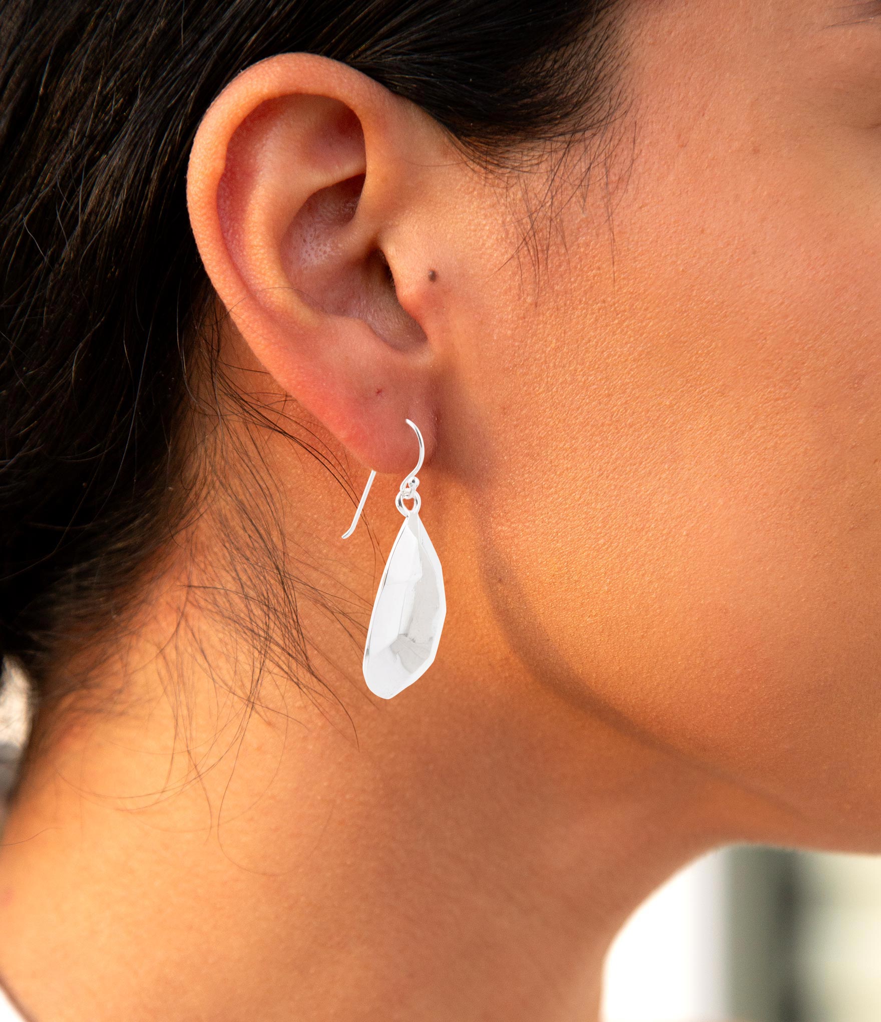 Faceted Sterling Silver Drop Earrings Barse Jewelry