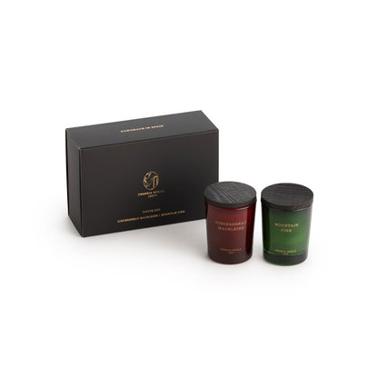 Cereria Molla - Limited Edition - HOLIDAY - Gift Set Gingerbread Madeleine, Mountain Pine 2 small jars 2x2.4 oz - Coastous