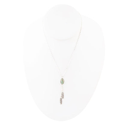 Feather Turquoise and Sterling Silver Necklace Barse Jewelry