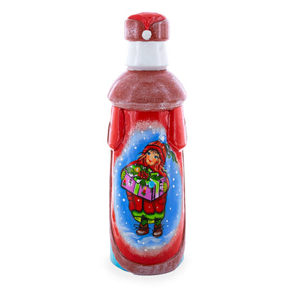 Hand Carved Ukrainian Santa Reading Wooden Figurine 7.25 Inches