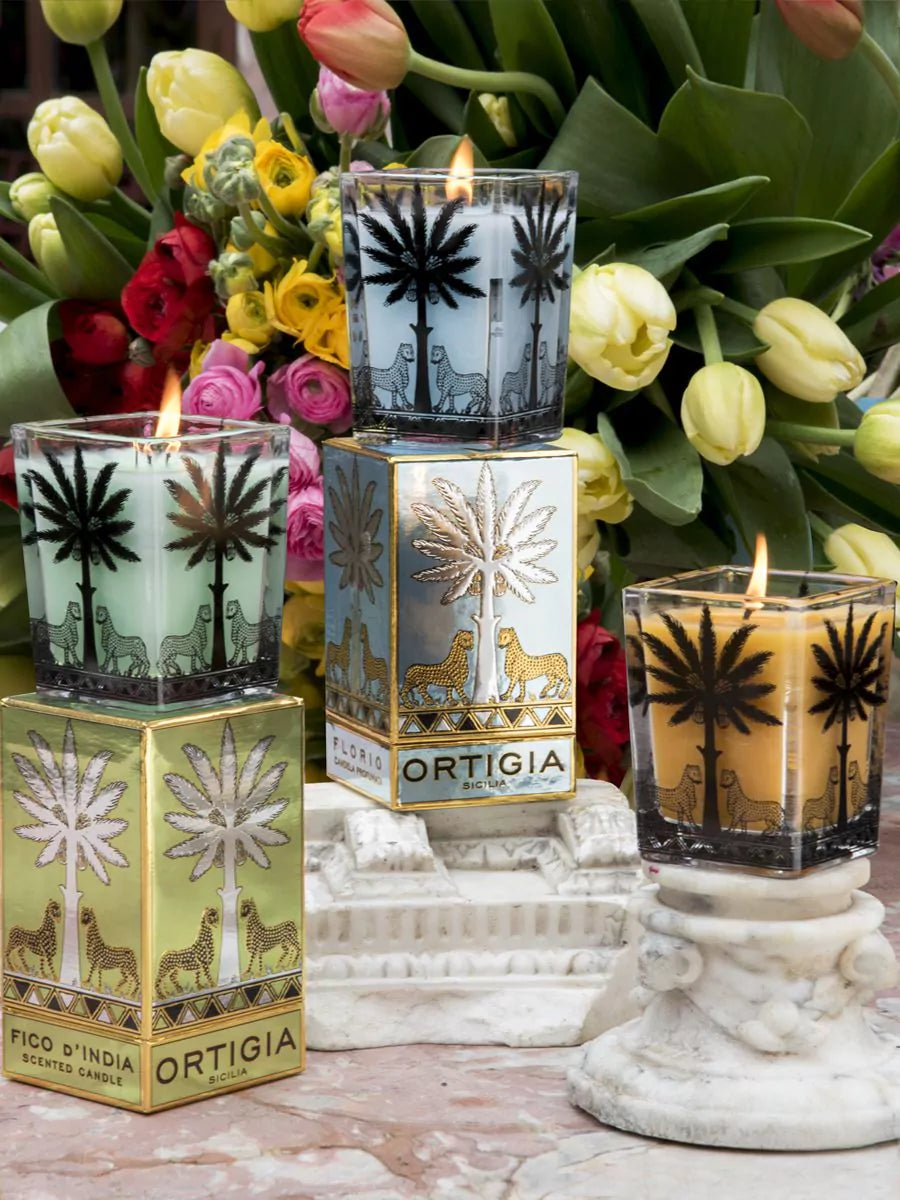 ORTIGIA Sicilia - FICO D'INDIA CANDLE LARGE SQUARE ORTIGIA Sicilia