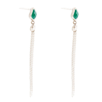 Fringed Green Onyx Earring Barse Jewelry