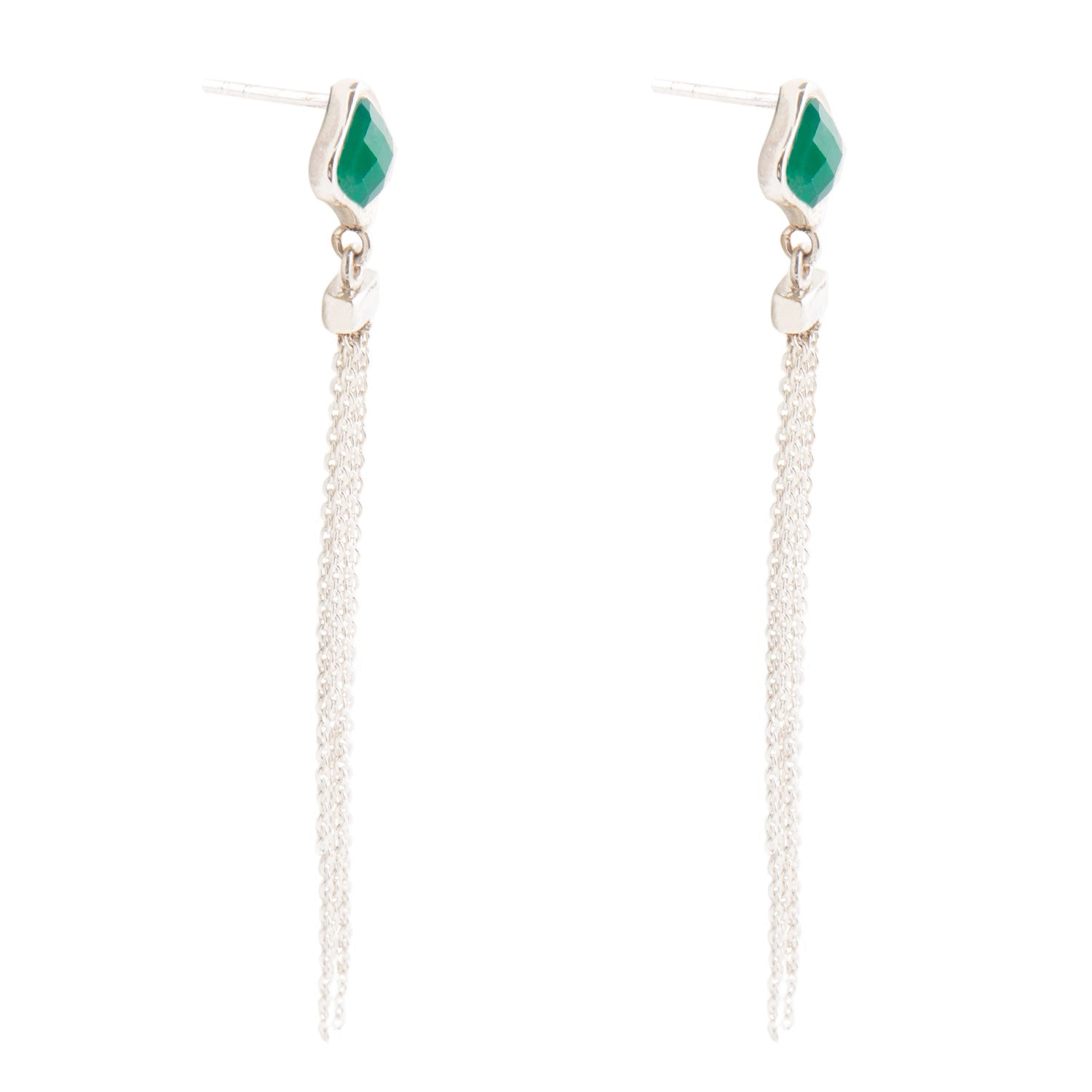 Fringed Green Onyx Earring Barse Jewelry