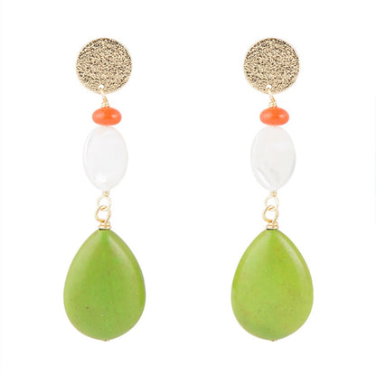 Garden Dreams Lime Turquoise Post Earrings Barse Jewelry