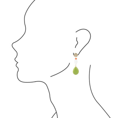 Garden Dreams Lime Turquoise Post Earrings Barse Jewelry