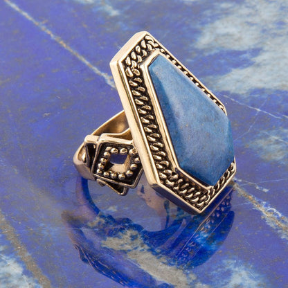 Geometric Lapis Statement Ring Barse Jewelry