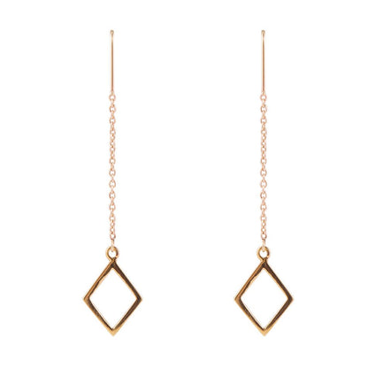 Bronze Geometric Threader Earrings Barse Jewelry
