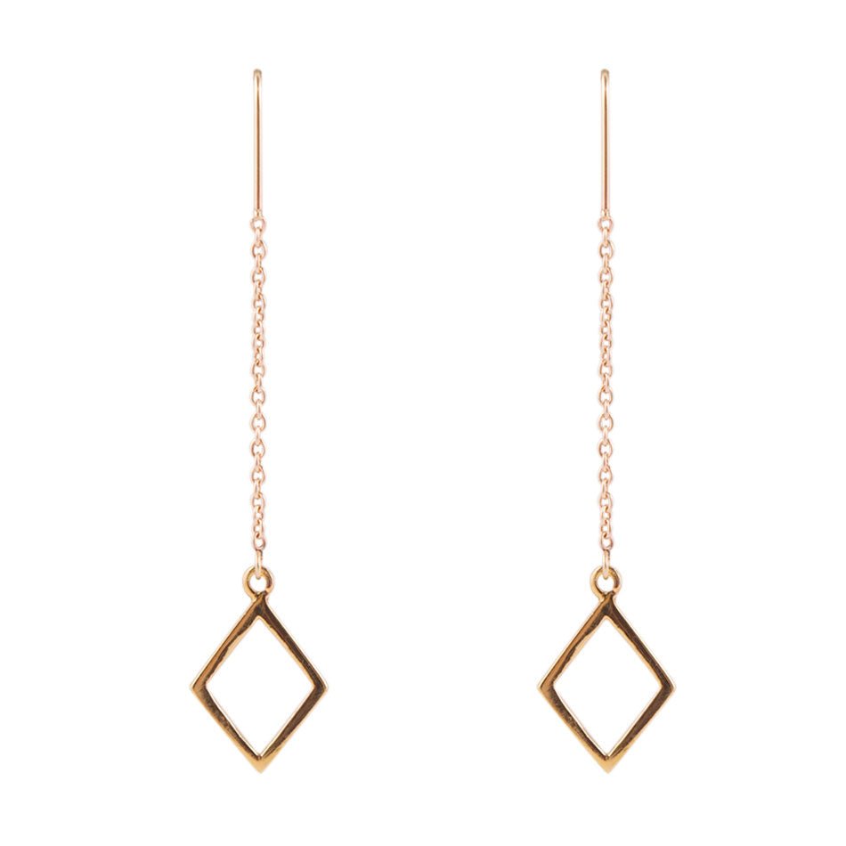 Bronze Geometric Threader Earrings Barse Jewelry