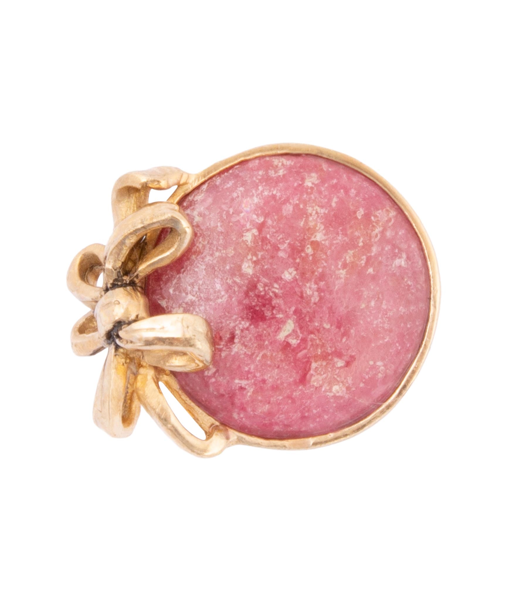 Gifted Pink Rhodonite Golden Bow Ring Barse Jewelry