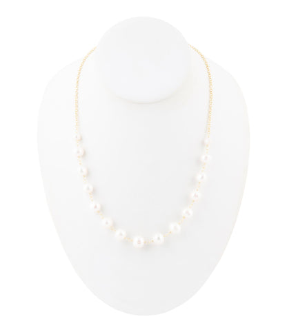 Golden Chain and White Pearl Necklaces Barse Jewelry