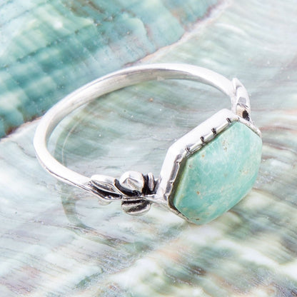 Laurel Turquoise and Sterling Ring Barse Jewelry