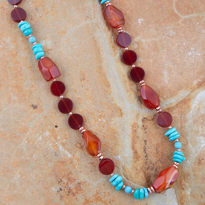 Headed West Long Carnelian Necklace Barse Jewelry