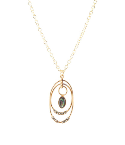 Henley Blue Abalone Golden Pendant Necklace Barse Jewelry