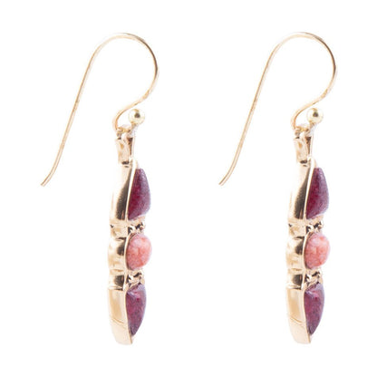 Hit a Triple Bordeaux Quartz Earring Barse Jewelry