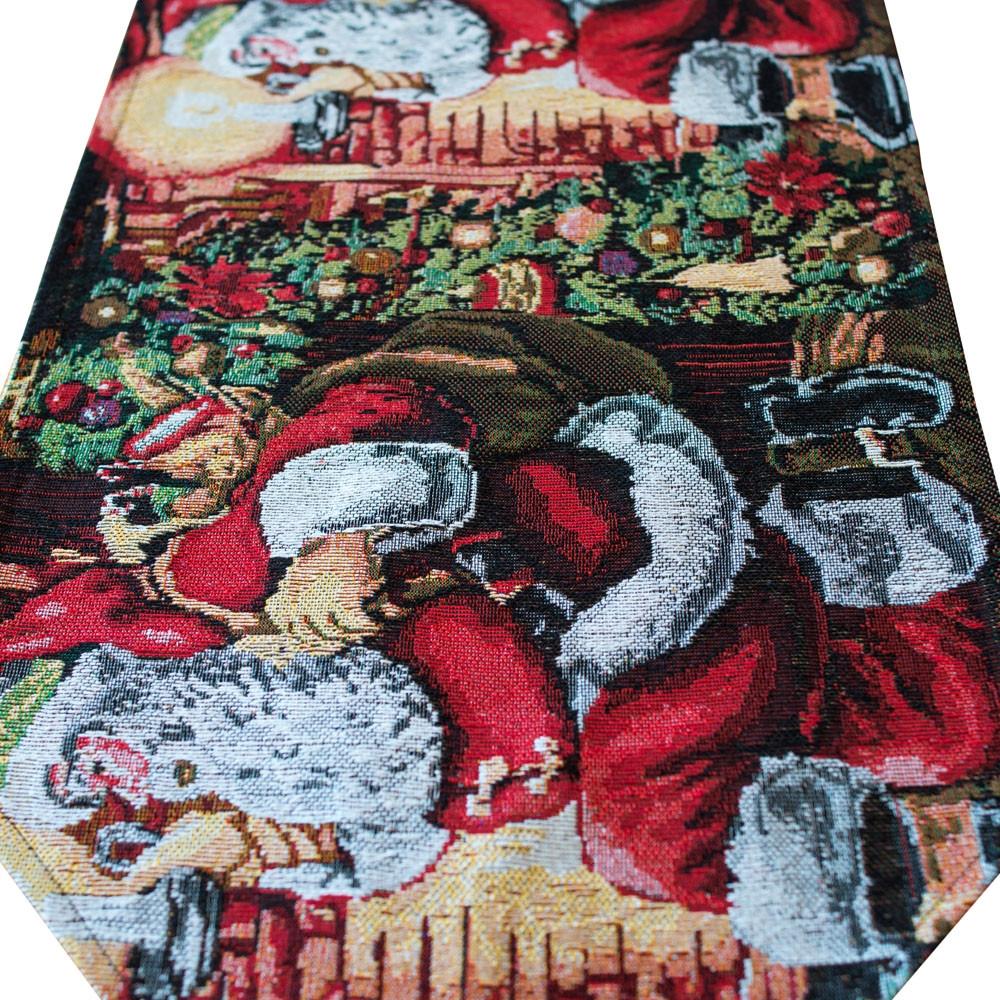 Santa Red Christmas Tablecloth Holiday Runner 85 Inches BestPysanky