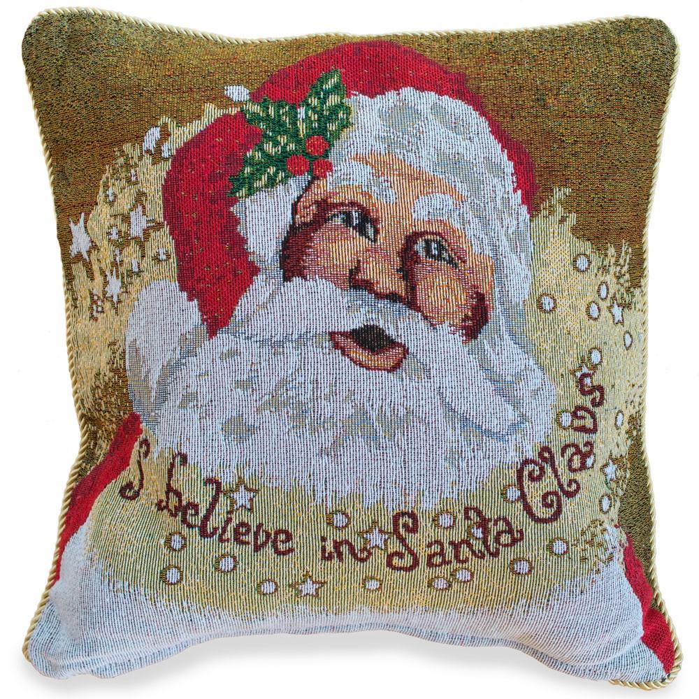 Set of 2 Believe in Santa Christmas Cushion Throw Pillow Covers BestPysanky